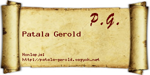 Patala Gerold névjegykártya